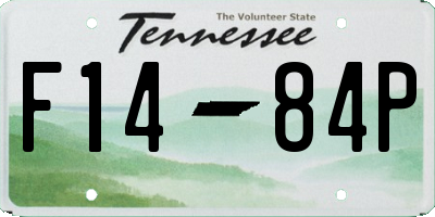 TN license plate F1484P