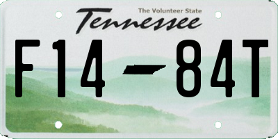 TN license plate F1484T