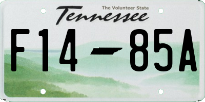 TN license plate F1485A