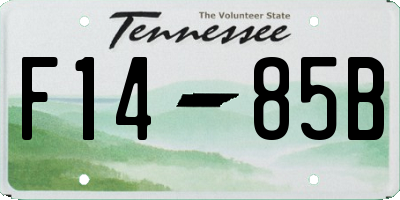 TN license plate F1485B