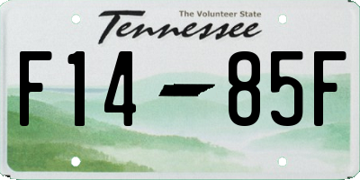 TN license plate F1485F