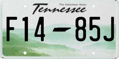TN license plate F1485J
