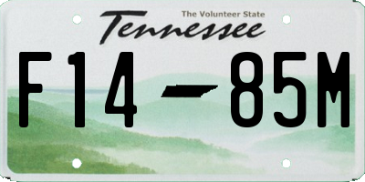 TN license plate F1485M