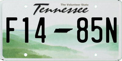 TN license plate F1485N