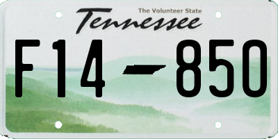 TN license plate F1485O