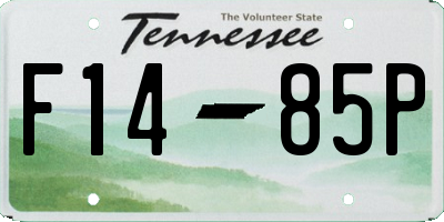 TN license plate F1485P