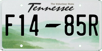 TN license plate F1485R