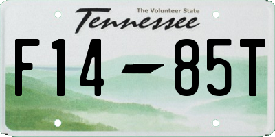 TN license plate F1485T