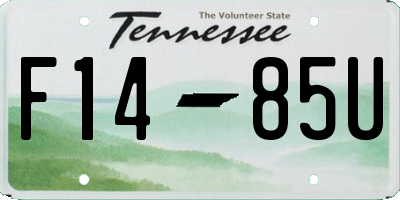 TN license plate F1485U