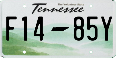TN license plate F1485Y