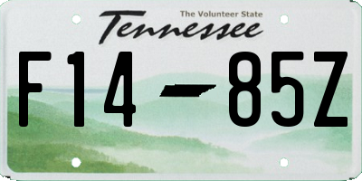 TN license plate F1485Z