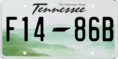 TN license plate F1486B
