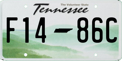 TN license plate F1486C