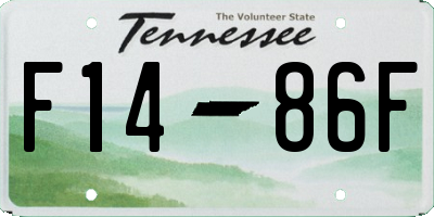 TN license plate F1486F