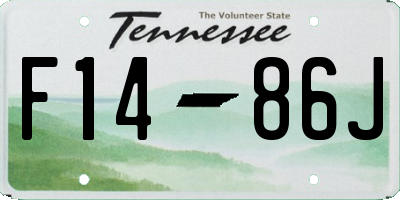 TN license plate F1486J