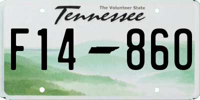 TN license plate F1486O