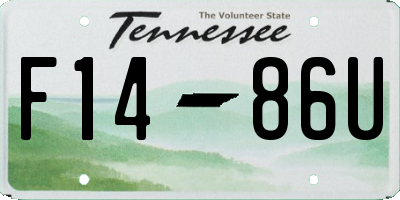TN license plate F1486U
