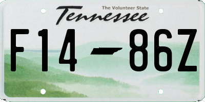TN license plate F1486Z