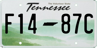 TN license plate F1487C