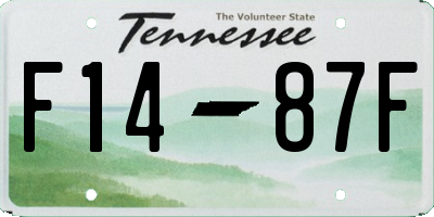 TN license plate F1487F
