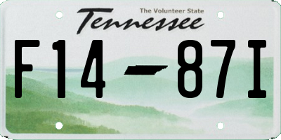 TN license plate F1487I