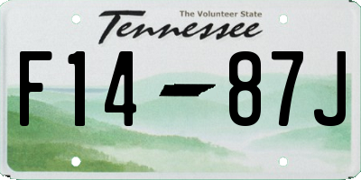 TN license plate F1487J