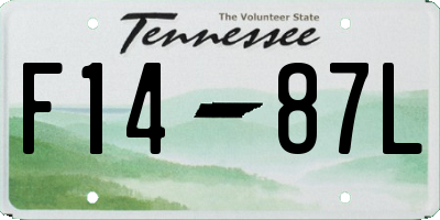 TN license plate F1487L