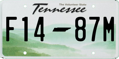 TN license plate F1487M