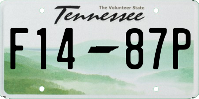 TN license plate F1487P