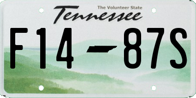 TN license plate F1487S