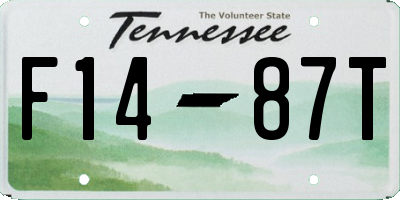 TN license plate F1487T