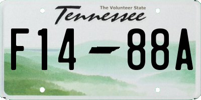 TN license plate F1488A
