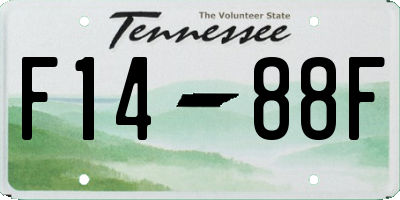 TN license plate F1488F