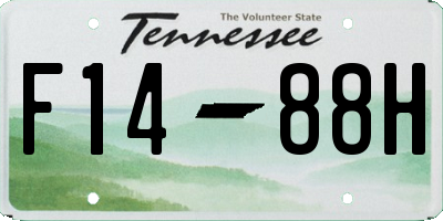 TN license plate F1488H
