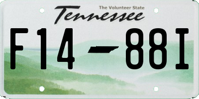 TN license plate F1488I
