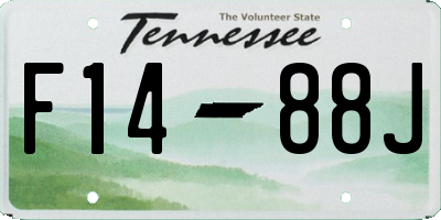 TN license plate F1488J