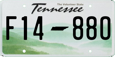 TN license plate F1488O