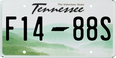 TN license plate F1488S