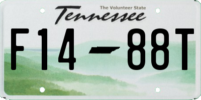 TN license plate F1488T