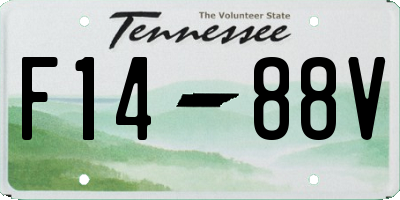 TN license plate F1488V