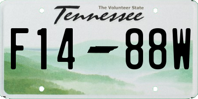 TN license plate F1488W