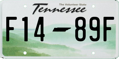 TN license plate F1489F