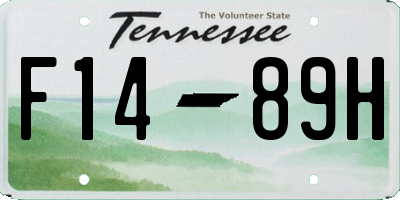 TN license plate F1489H