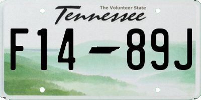 TN license plate F1489J