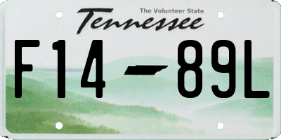 TN license plate F1489L