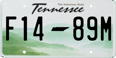 TN license plate F1489M