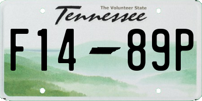 TN license plate F1489P