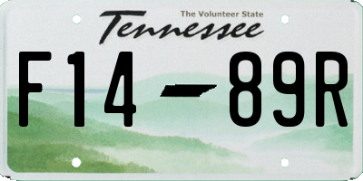 TN license plate F1489R