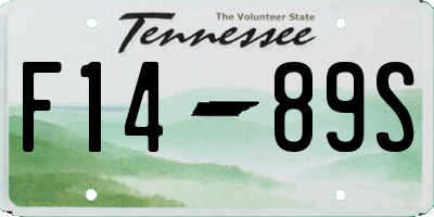 TN license plate F1489S
