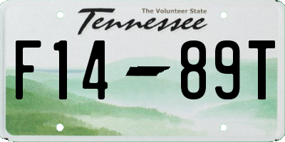 TN license plate F1489T